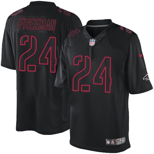 Nike Falcons #24 Devonta Freeman Black Men's Stitched NFL Impact Limited Jersey - Click Image to Close